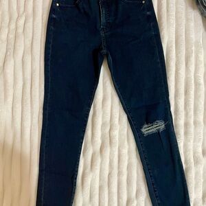 Express Dark Blue Skinny Jeans Sleek Fit